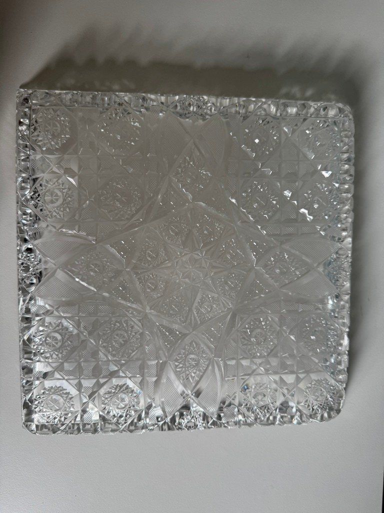 Piatti di portata: 28x28cm Kristallplatte Sternschliff exquisites Dekor – Usato da Zollikon venduto da olv_yp8p 4
