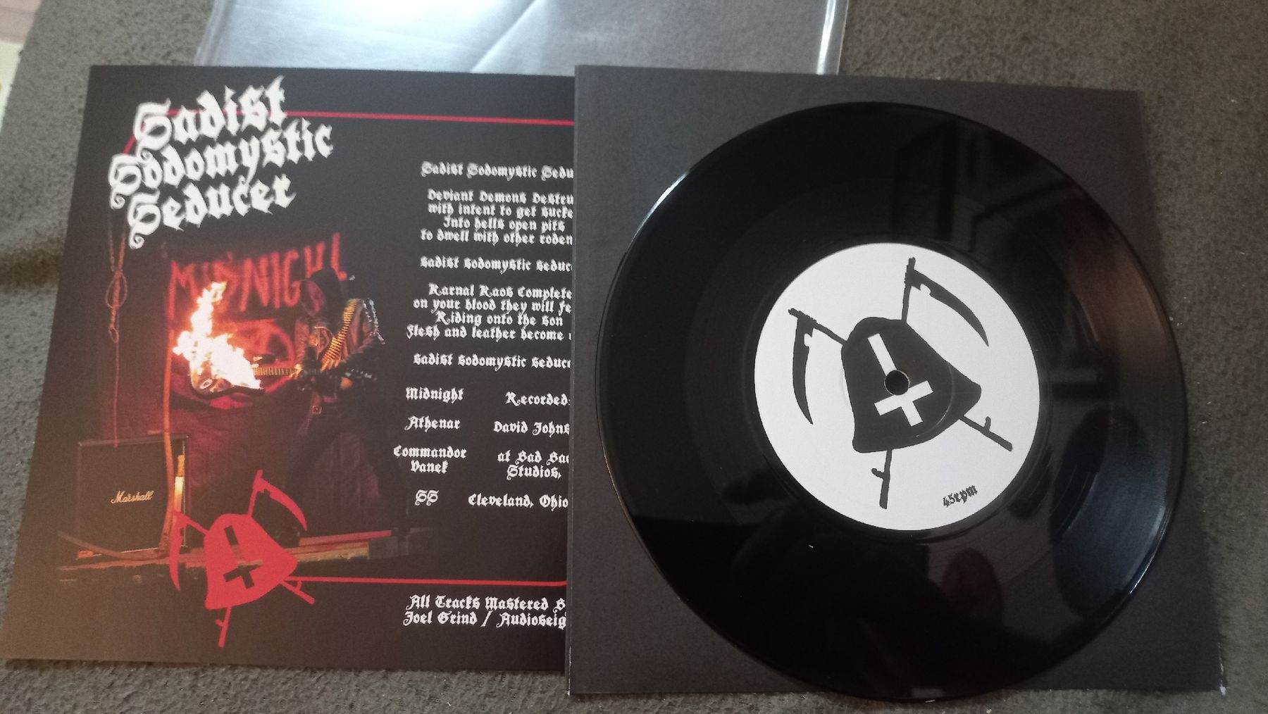 Dischi in vinile: Midnight/Shitfucker-Split 7"Vinyl Single Lp BLACK Metal – Usato da Olten venduto da Donatello1984 2