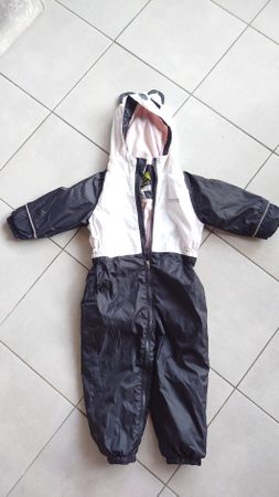 Regatta Allwetter Anzug Kinder 98, schwarz weiss Pandadesign
