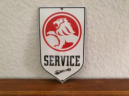 Emailschild Holden Service Logo Werkstatt Emaille Schild