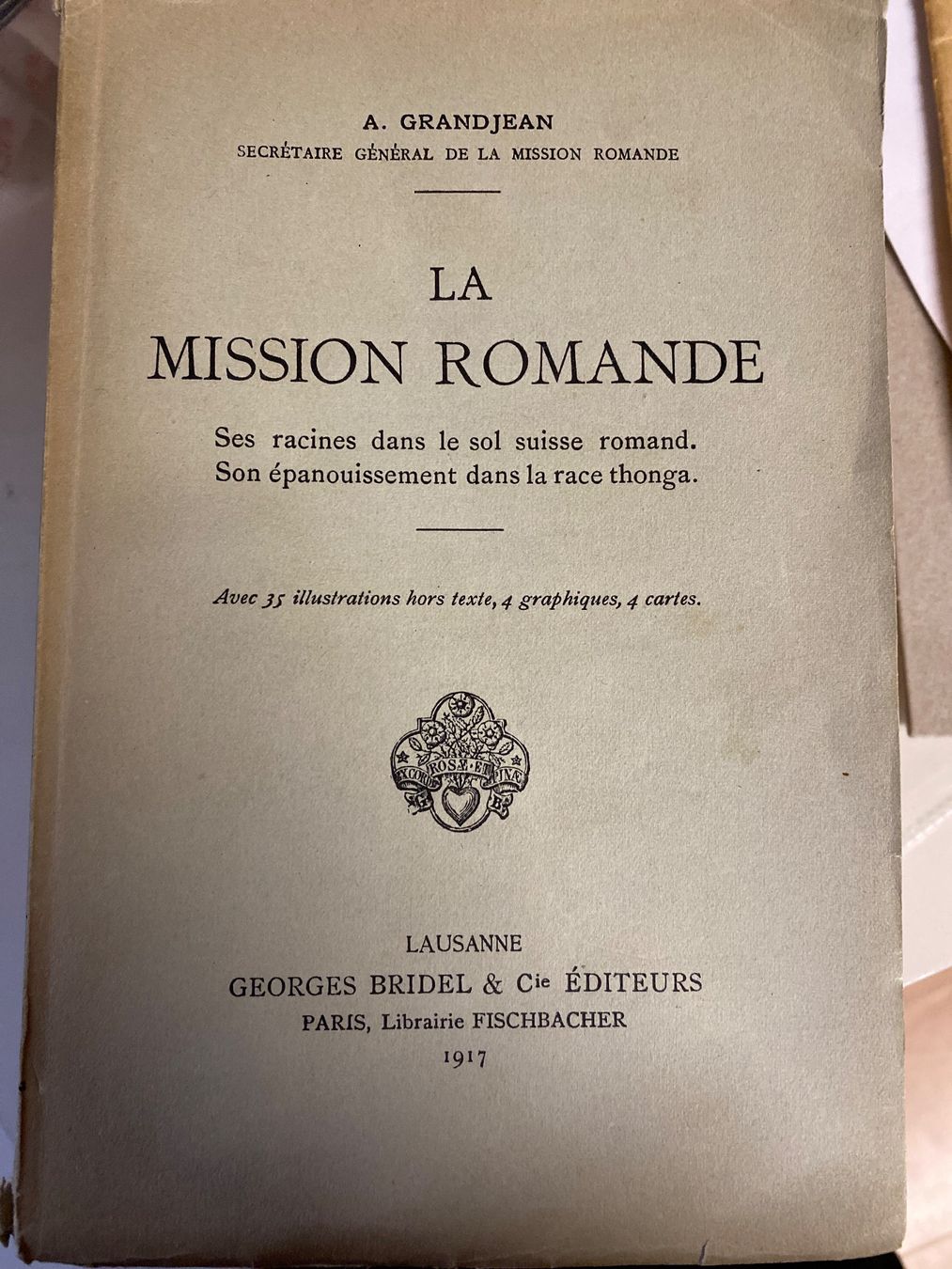 Bücher: Livre "La Mission Romande", 1917 – Gebraucht aus Le Brassus von cinema13