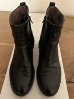 Tolle Leder Stiefeletten schwarz/Leder+Stoff gefüttert 42