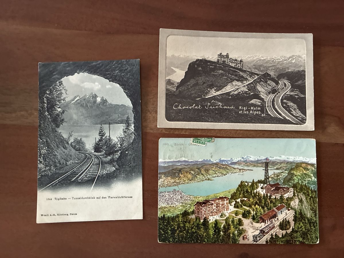 Cartoline postali: 10 Ansichtskarten Schweiz diverse von Bahnen 5 – Usato da Oftringen venduto da Cla.vD.74 6