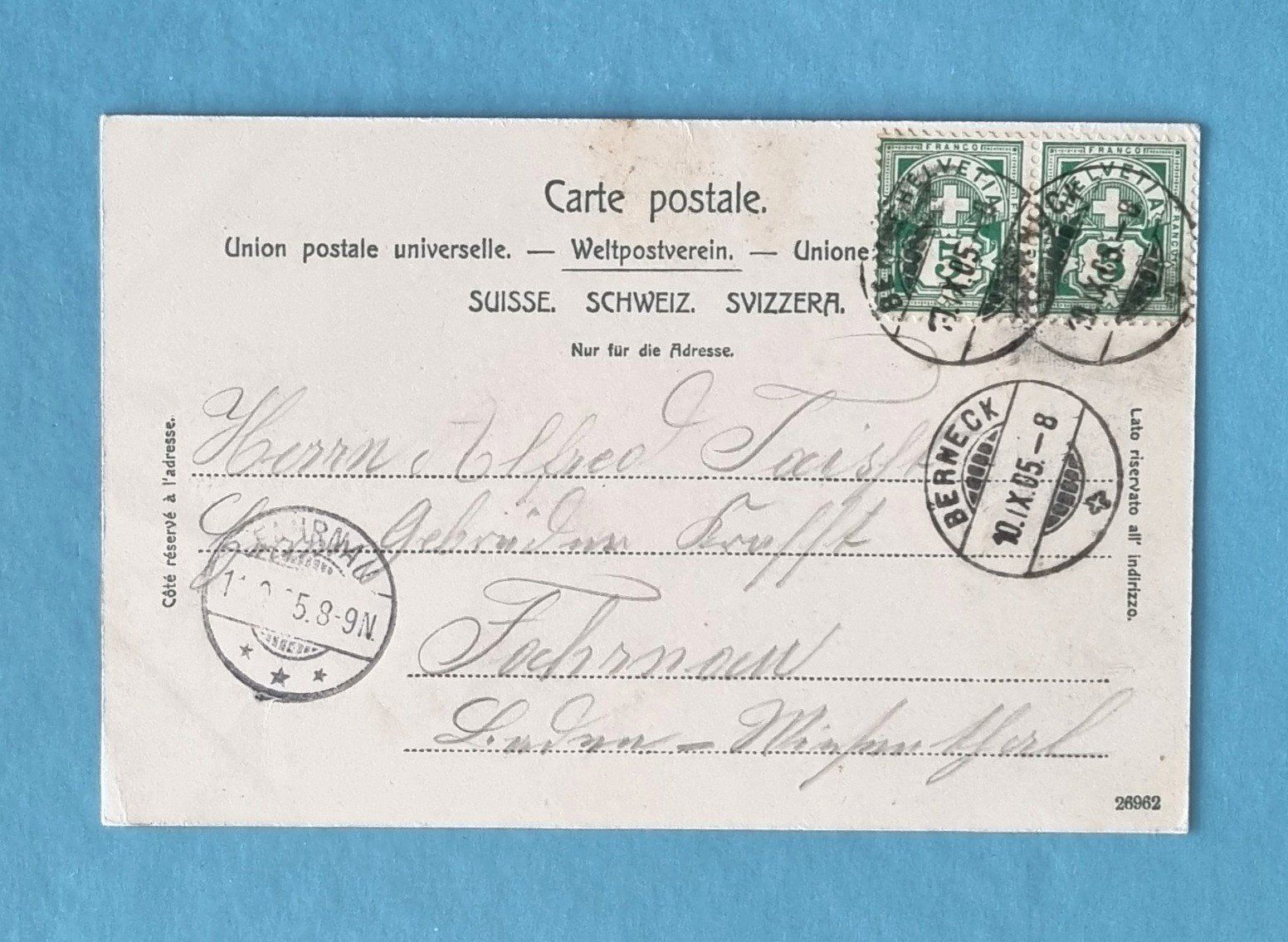 Cartoline postali: Berneck - Strassenbahn - 1905 – Usato da Rothrist venduto da RROENK 1