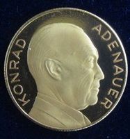2 Mark 1969 Konrad Adenauer - vergoldet