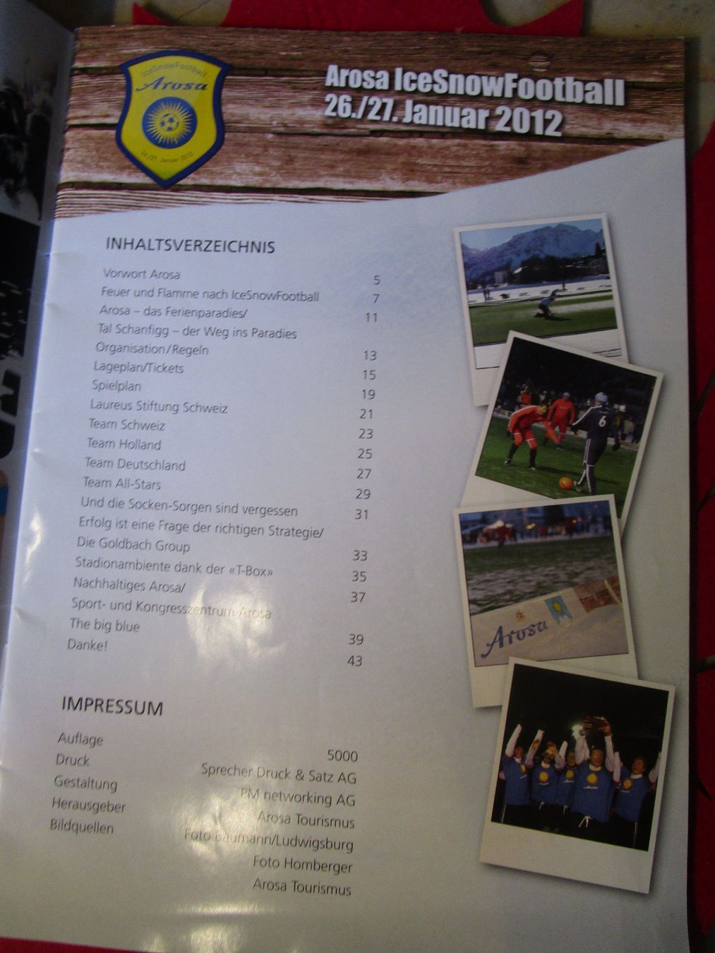 Autografi: AROSA EIS-SNOW FUSSBALL PROGRAMM-HEFT MIT RAREN AUTOGRAMMEN – Usato da GUTENSWIL venduto da Alpina6 2