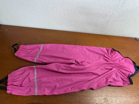 Gefütterte Regenhose 128 pink wie neu