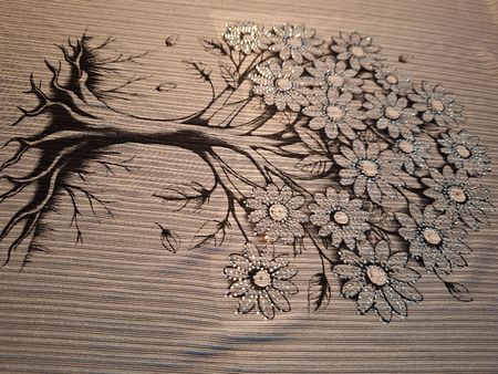Shirt Damen Gr. 40-46 mit Lebens Baum-Motiv