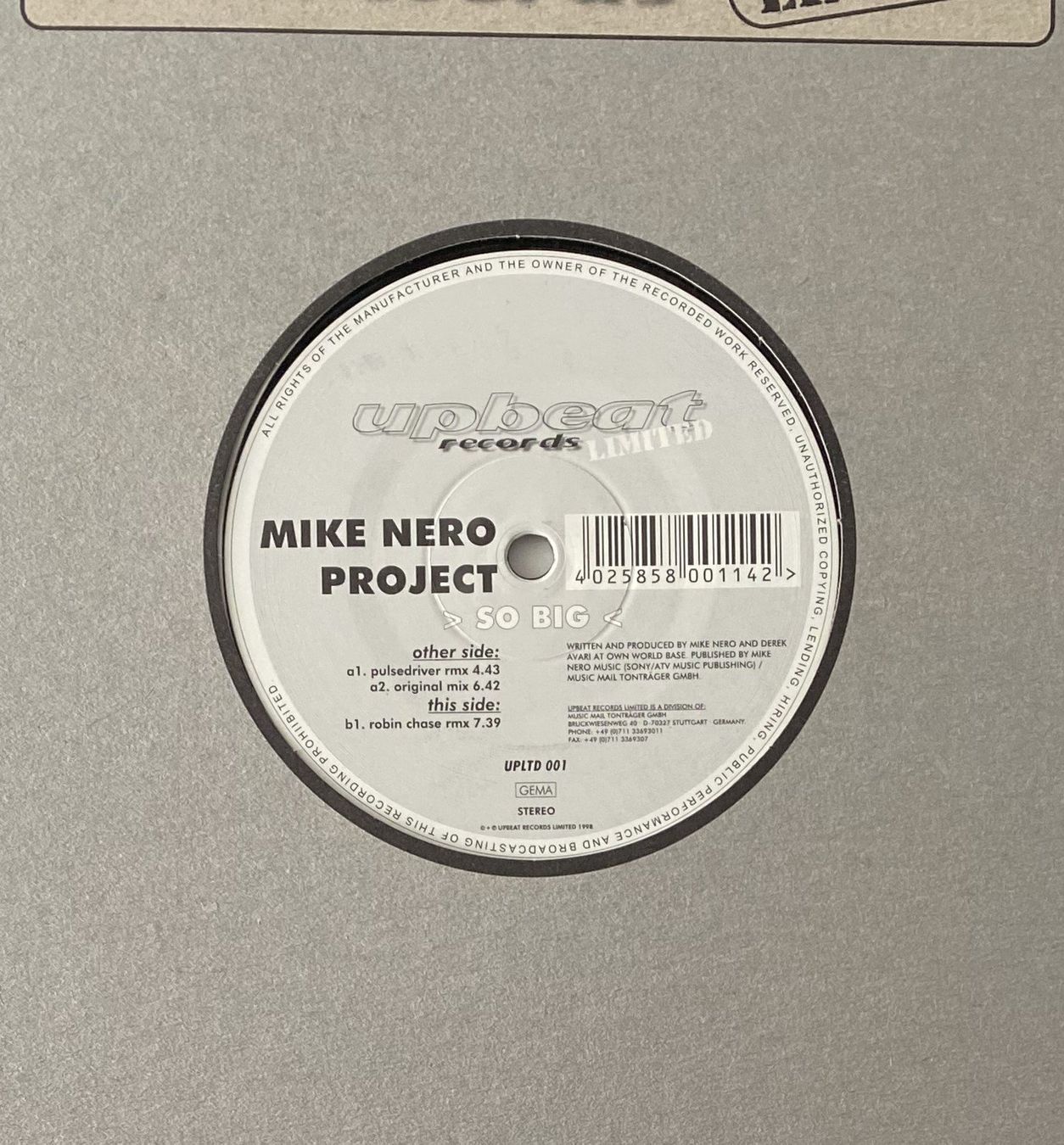 Dischi in vinile: Mike Nero Project, So Big (Trance) – Usato da Flums venduto da Empe1 2