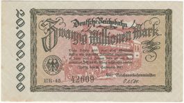 Deutsche Reichsbahn 20 Mil. Mark 18.09.1923 VZ++