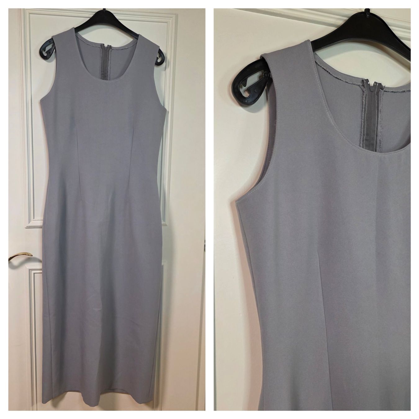 Vestiti: Vintage graues Kleid, handgenäht, Gr. L – Usato da Wald ZH venduto da CapLux 1