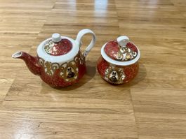 Persian tea pot and sugar container set