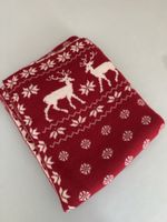 nordische Strickdecke 150x200 mit Rentieren 