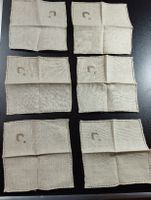 6 Leinen Servietten, hellbeige, vintage Look, neuwertig