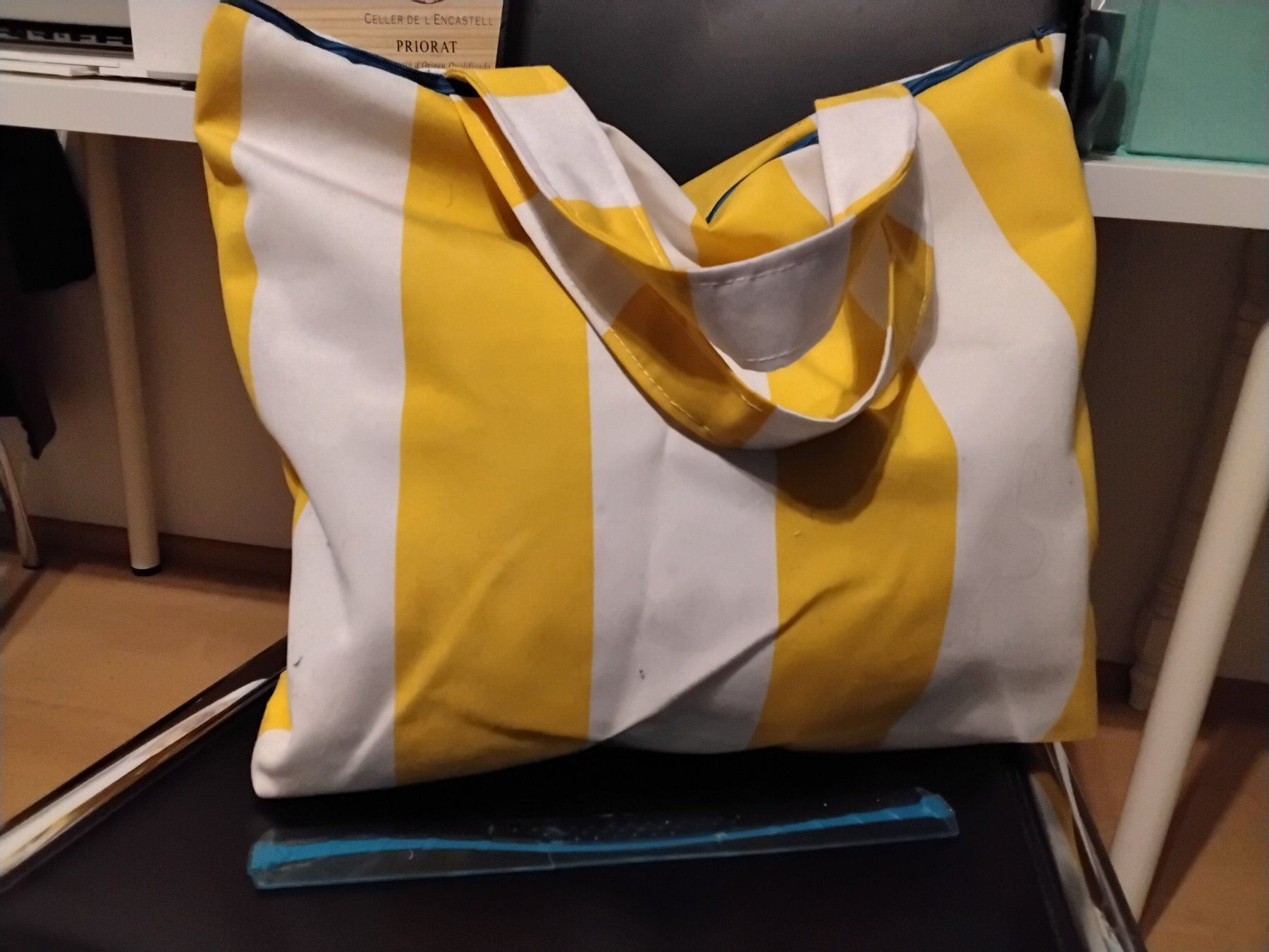 Borse da donna: Stylische Einkaufstasche gelb-weiss, TOTE – Nuovo (secondo la descrizione) da Bellikon venduto da MellonCollieMitTwint 2