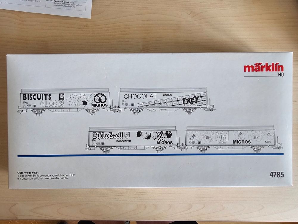 Märklin 4785 H0 4-teiliges Schiebewandwagen Set MIGROS | Kaufen auf Ricardo
