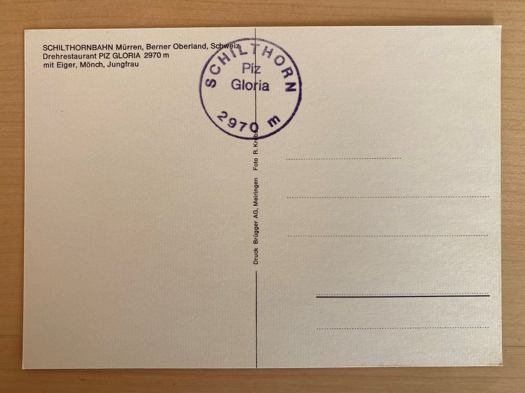 Cartoline postali: AK Schilthorn, Mürren BE – Nuovo (secondo la descrizione) da deitingen venduto da popcorn02 1