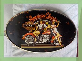 Blechschild American Classics Motorrad Pinup Dekoschild