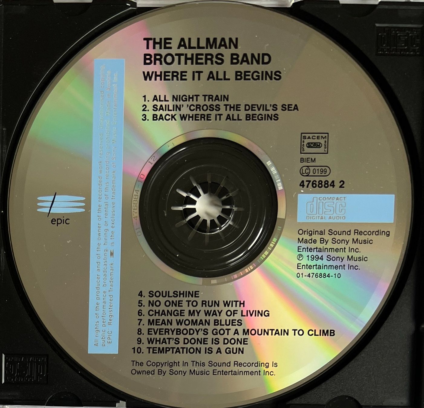 CDs: ALLMAN BROTHERS / Where it All Begins – Gebraucht aus Bischofszell von kustavi 2