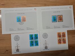 Briefmarkencouvert Helvetia Europa CEPT 1992