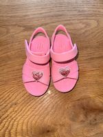 Crocs Sandalen, Gr. 26/27rosa mit Glitzerherz, Top!