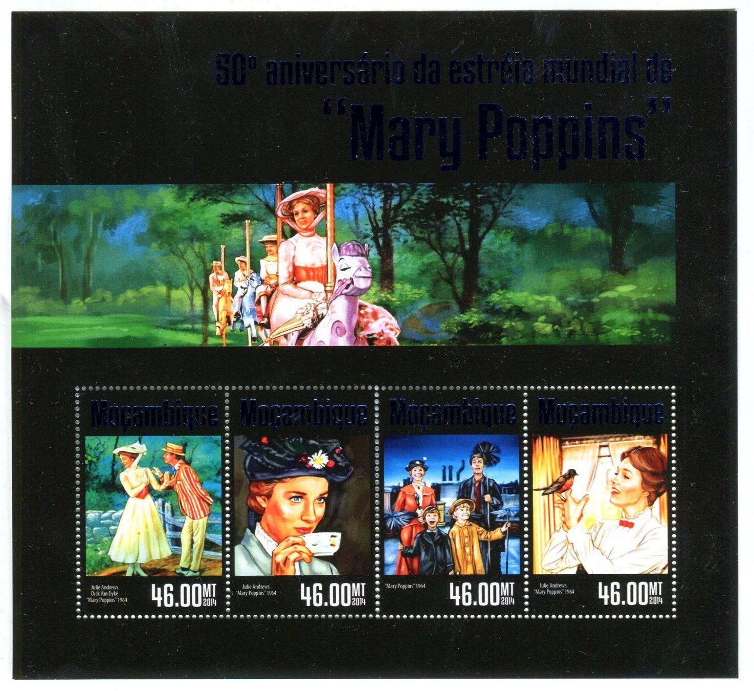 Alle Briefmarken: Block "Mary Poppins". Mosambik. – Neu und originalverpackt aus Basel von Butsch5
