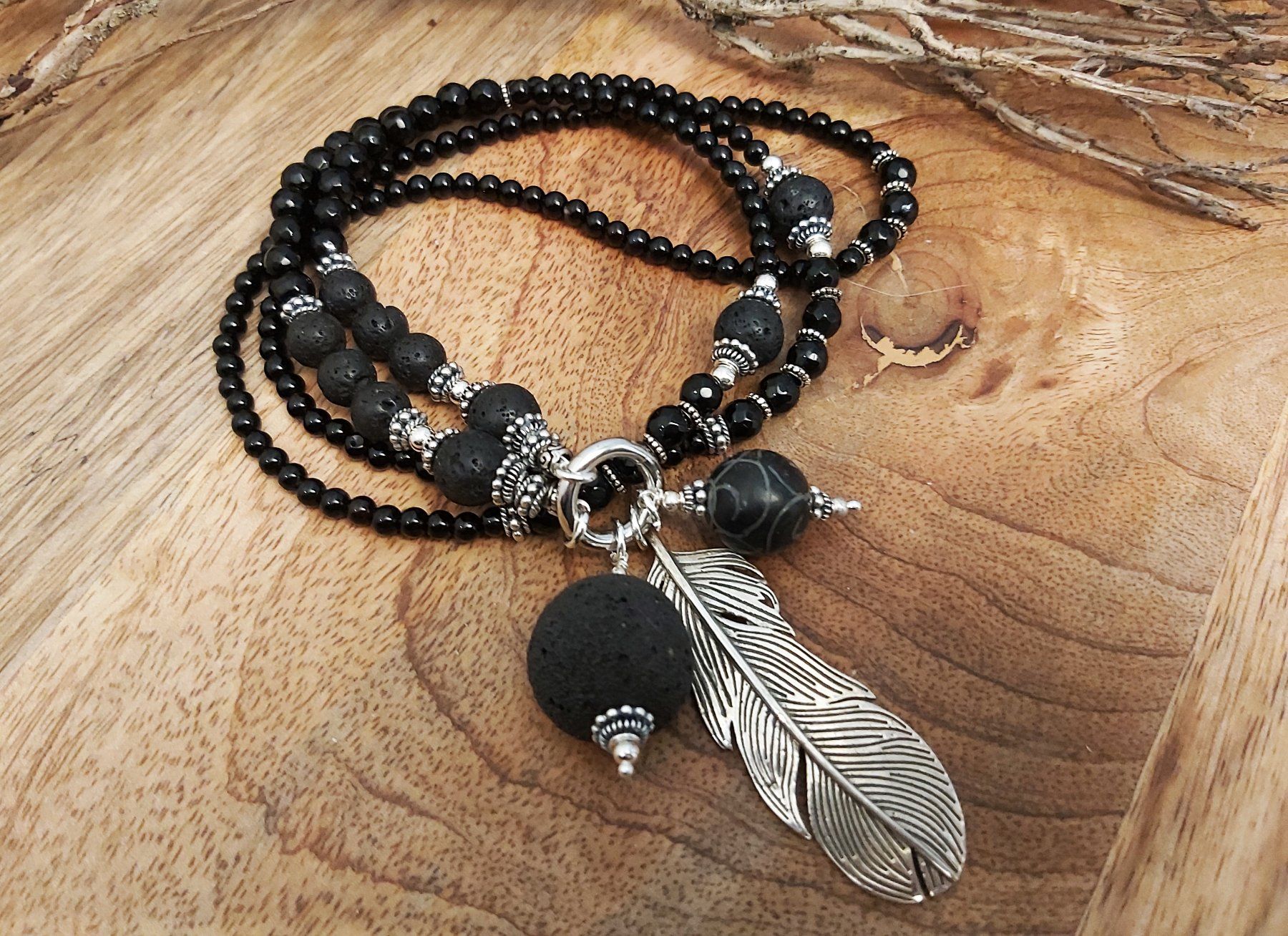 Catenine: KIM - Edelsteinkette - Sterling Silber - schwarz – Nuovo e nell'imballaggio originale da Mühlethal venduto da nicita-modeschmuck 4