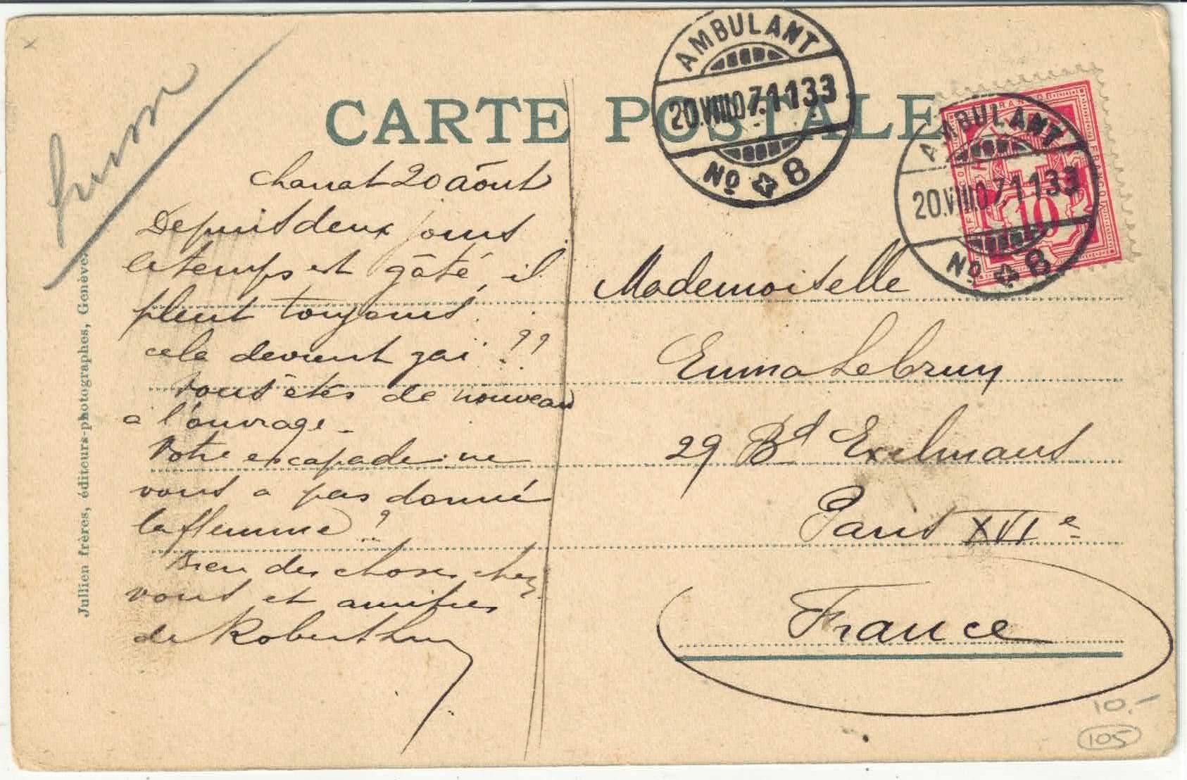 Cartes postales: Passage de la Tete-Noire - coloriert – D'occasion à Ettingen par Kartenplanet 1