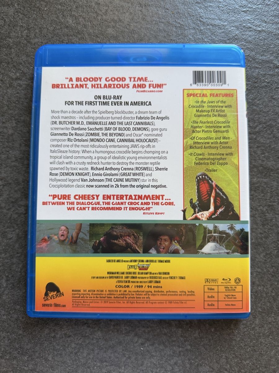 Tutti i DVDs: Killer Crocodile Blu-ray Severin – Usato da Zürich venduto da cENS0R 3
