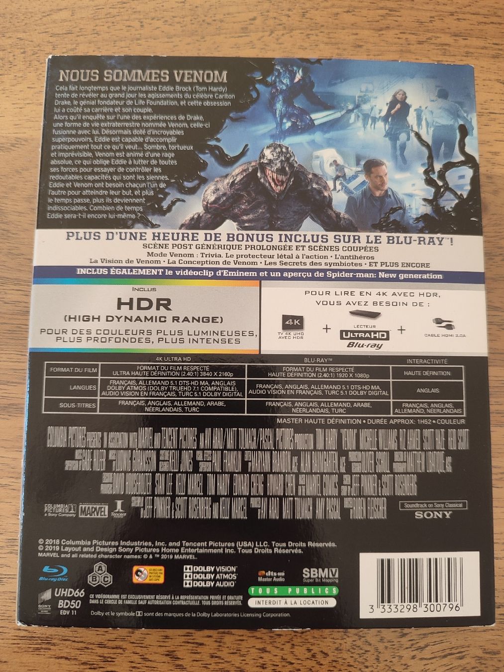 Alle DVDs: Venom 4K Ultra HD - FR, DE, EN, TR – Gebraucht aus Bougy-Villars von Vogue 1