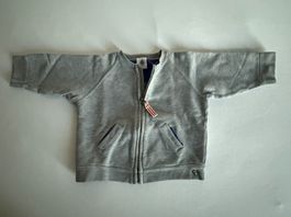 Petit Bateau Sweatjacke Jacke Gr. 67 Grau Jungen