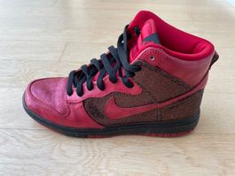 Nike Dunk High Top Sneakers , Rot metalliseé, Grösse 38,5