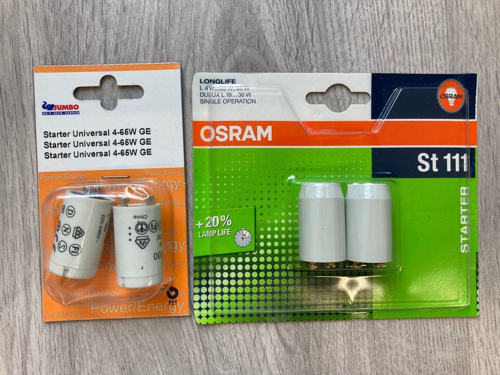 Starter Per Lampade Fluorescenti Osram – 230 V ST 111 – Attacco Singolo