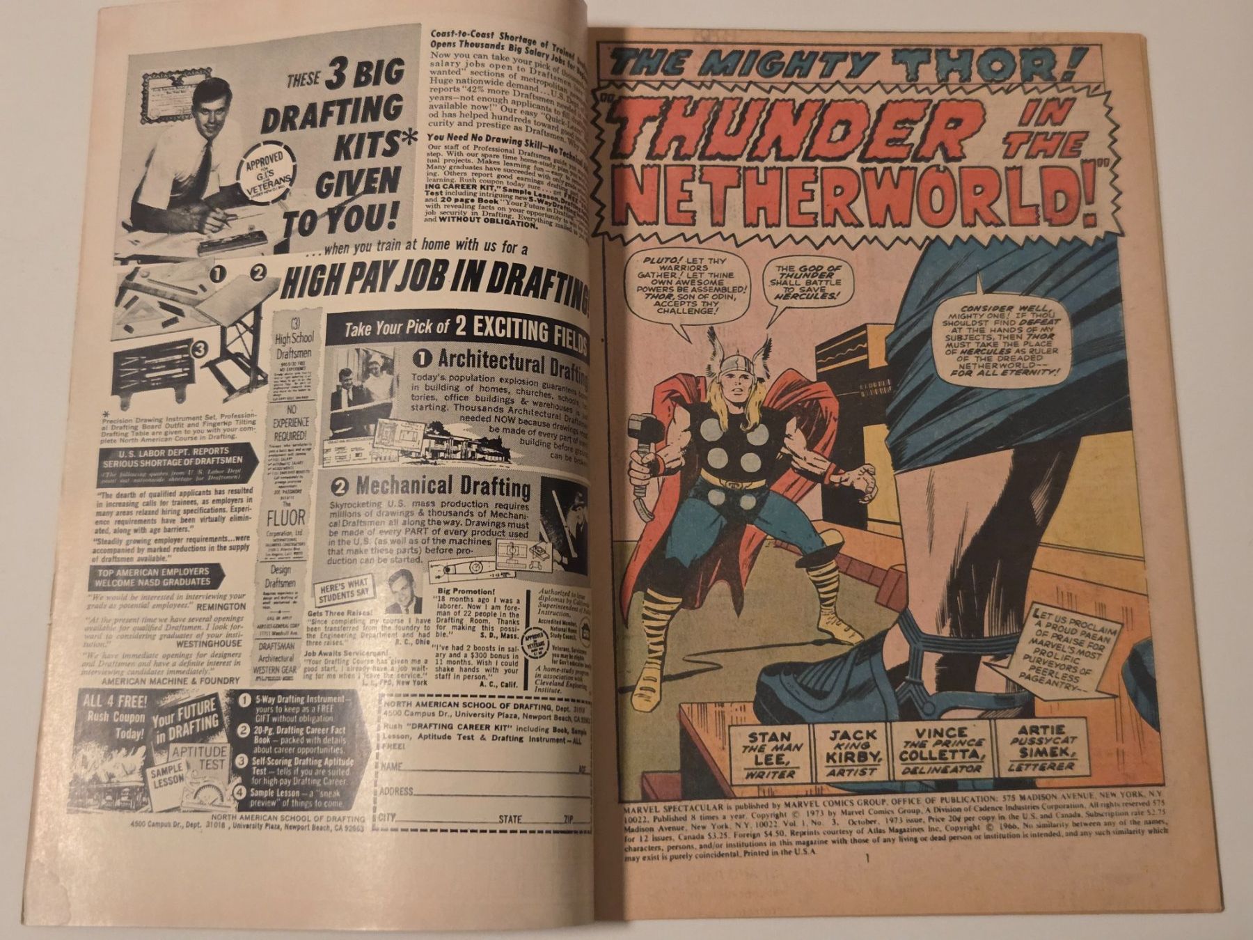 Fumetti: MARVEL SPECTACULAR #3 (1973) Thor! Hercules! – Usato da Zürich venduto da Comixbazaar 2