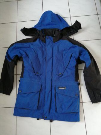 Wanderjacke und Fleceejacke 2in1 Outdoor, Gr.S, blau/schwarz