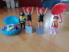 Playmobil 2 Sportschwimmer, Dame, Polizist und Preismuschel