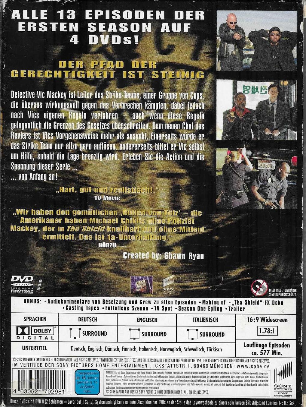 Tutti i DVDs: DVD The Shield - Staffel 1 – Usato da Flims - Dorf venduto da Stagediver 1
