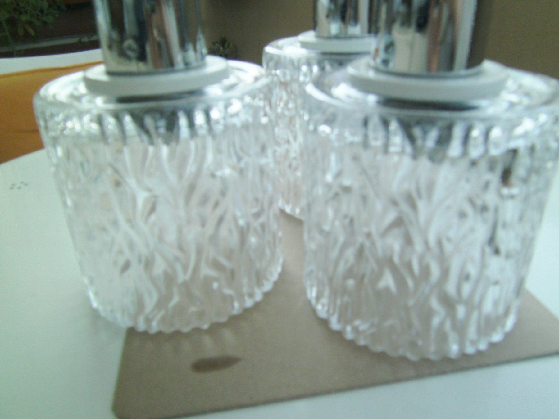 Lampadari & plafoniere: 3 Deckenlampen Glass mit Gehäuse,  50er. – Usato da Basel venduto da vidra66