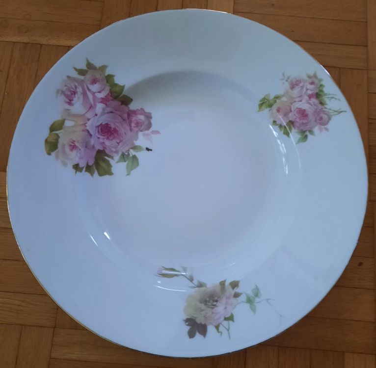 Alter Porzellan Teller Bavaria mit Rosen | Kaufen auf Ricardo