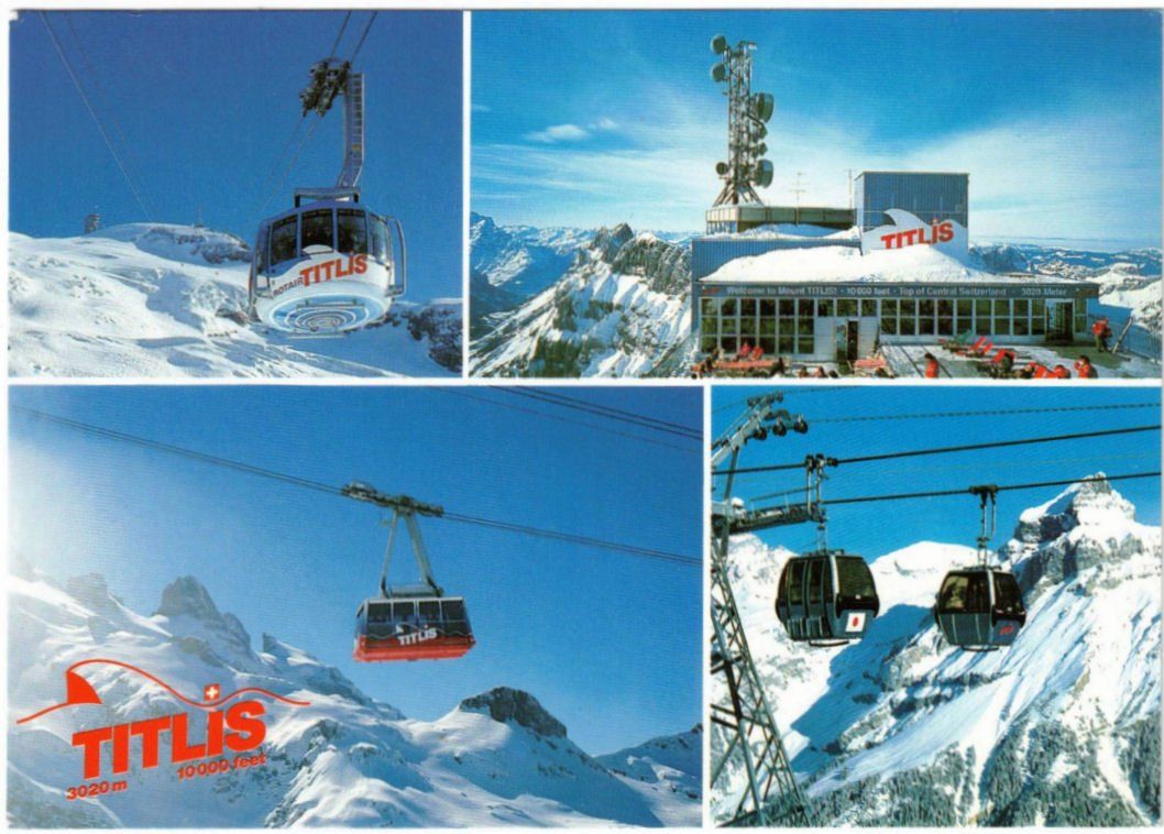 Cartoline postali: Engelberg - 4 Bild AK Titlis – Usato da Binningen venduto da Mountainrider