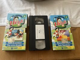 Cassetta VHS Heidi, cartoni animati, set da 2 unità