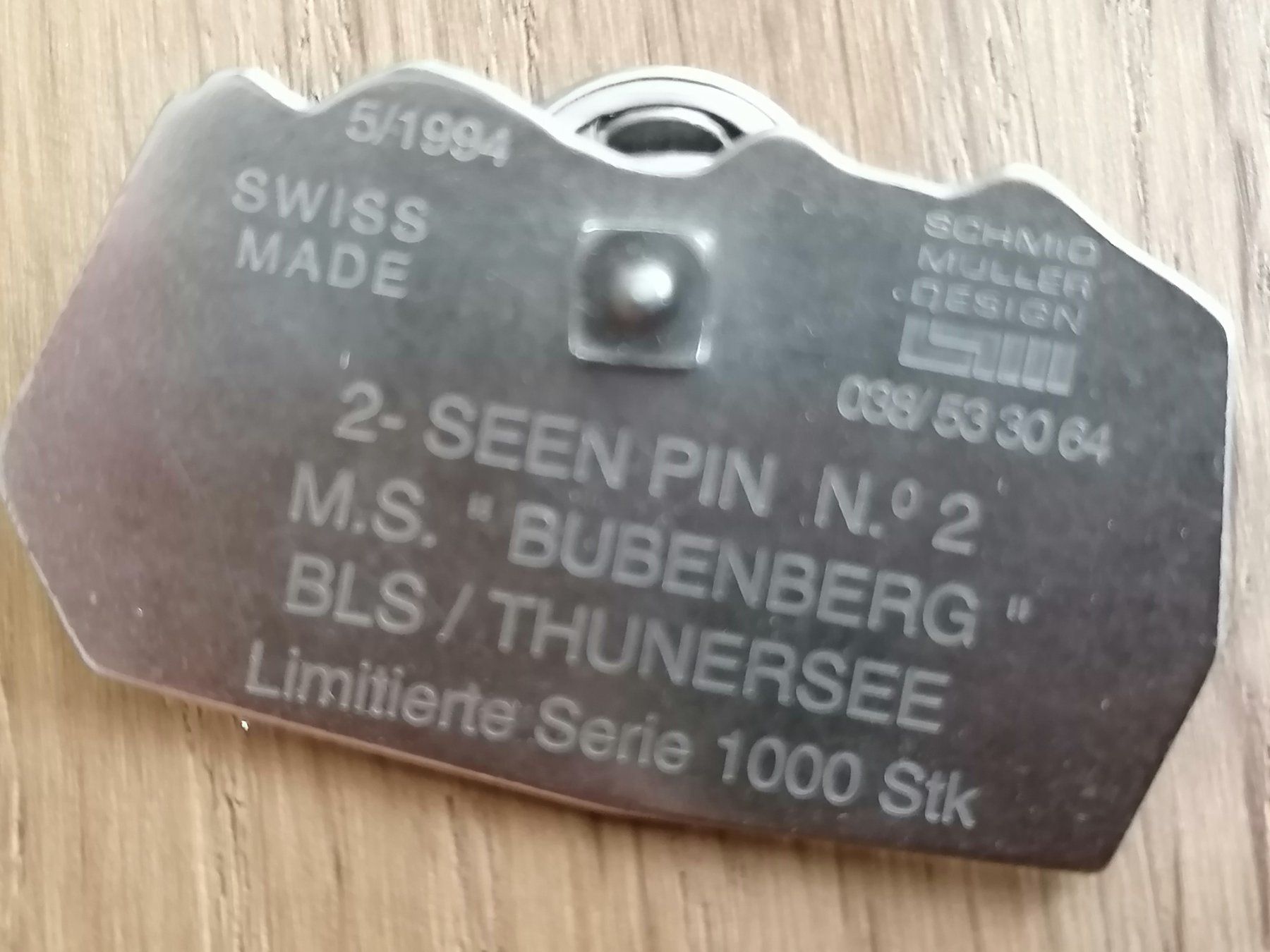 Placchette & Badge: Pin Schiff M.S. Bubenberg Thunersee, limitierte Auflage – Usato da Basel venduto da vintagecollector 1