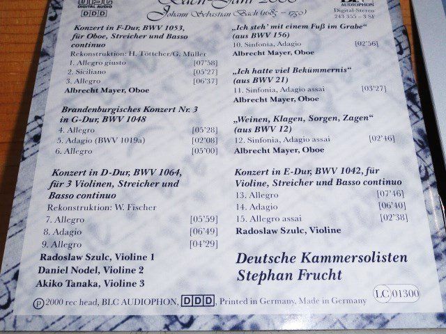 CDs: 2CD's - Mozart in a & Bach -Jahr 2000 [BIC] – Gebraucht aus Unterbäch von niquz 2