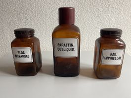 3 Apothekergefässe vintage