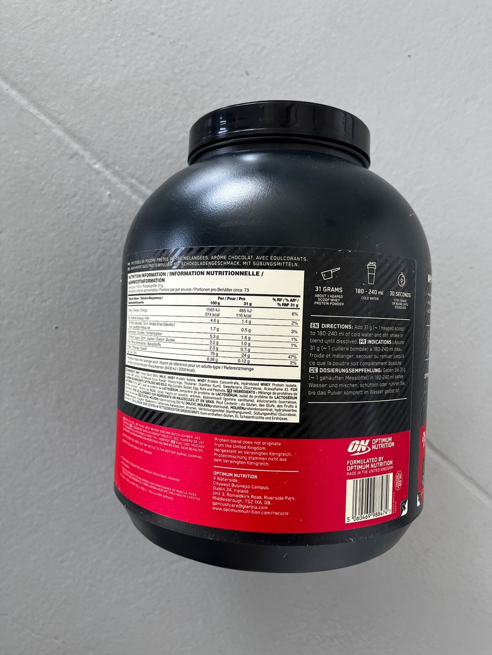 Lebensmittel & Spezialitäten: Optimum Nutrition Whey 100 Double Rich Chocolate – Neu und originalverpackt aus Regensdorf von AntonStankoswski 1