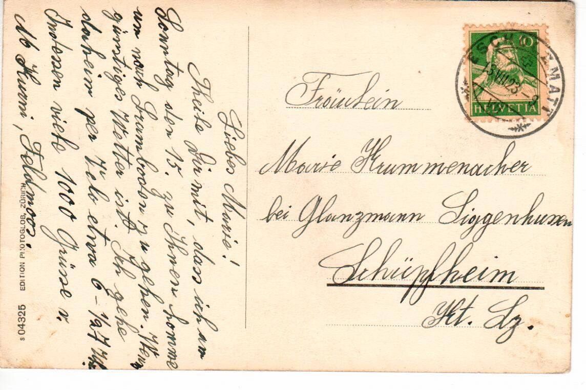 Cartoline postali: Haushaltungsschule Weggis 1923 – Usato da Wolhusen venduto da Curver9 1