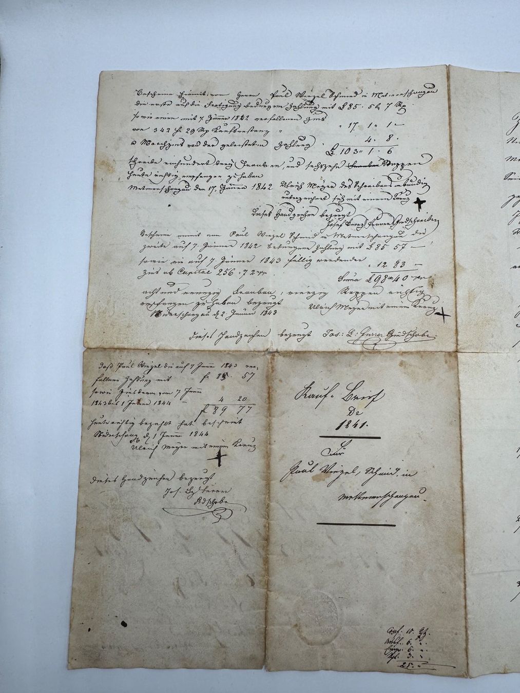Documenti: Antikes Kaufbrief, Jahr 1841 – Usato da Sachseln venduto da BONATI01 6
