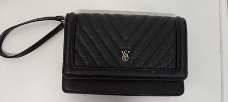 Pochette Victoria's Secret nera con cinturino da polso