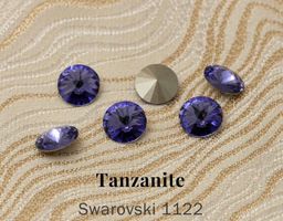 1122 Swarovski Rivoli, Tanzanite, SS39 / 8 mm / 5 Stück