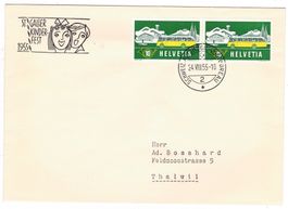 Lettre de St.Gallen BPA A703 pour Thalwil le 24.VIII.55